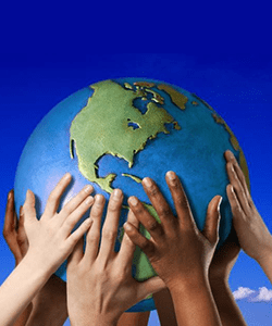 Globe and hands resized